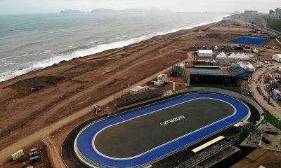 Lima, samedi 20 juillet 2019 - Vue aérienne de Costa Verde San Miguel, un des sites des jeux panaméricains de Lima 2019